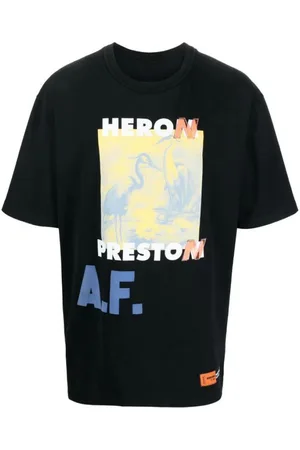 Heron Preston Heron A.F Authorised Heron T-shirt med tryck i