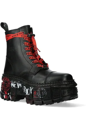 New Rock Punk plattform läderstövlar-WALL126CCT-C1