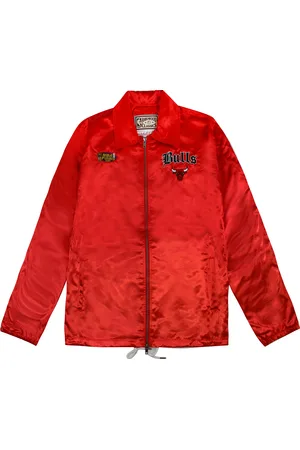 Mitchell & Ness Chicago Bulls NBA Old English Faded Satin Jacka
