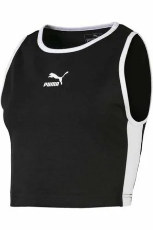 PUMA Crew Neck Classic Fit Sleeveless Dam Crop Top 579929 01
