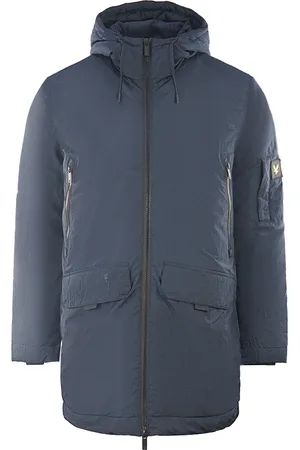 Lyle & Scott Parkajacka i marinblå med dragkedja