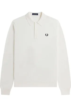 Fred Perry Enkel långärmad stickad pikétröja
