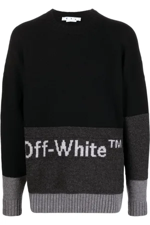 OFF-WHITE Blocked Logo stickad tröja
