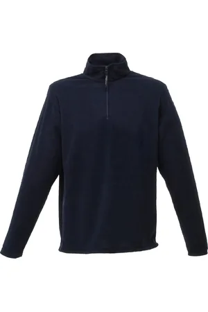 Regatta Mens Micro Zip Neck Fleece Top (170 GSM) (Dark Navy)