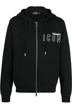 Dsquared2 Outline Icon logo Jacka med huva och dragkedja i