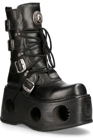 New Rock Metallic Läder Neptuno Gothic Stövlar-373-S2