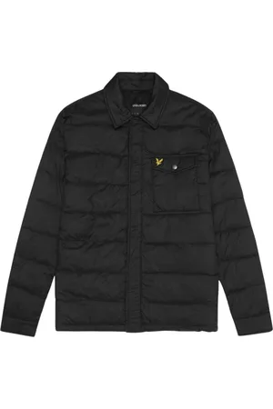 Lyle & Scott Branded Jet Black vadderad jacka med krage