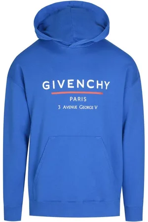 Givenchy Address Logo Ocean Blue Hoodie