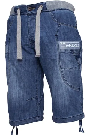 Enzo Jeansshorts med resår för herrar Designer Menswear