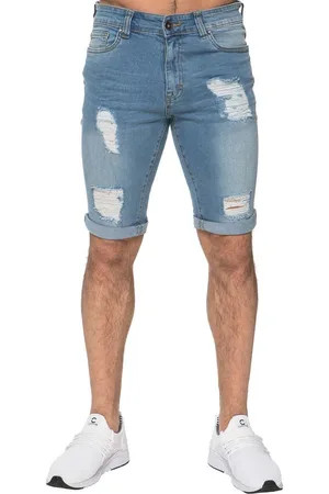 Enzo Rippade skinny shorts för män
