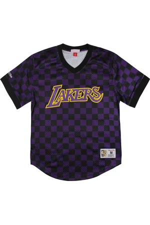 Mitchell & Ness NBA LA Lakers Wordmark Mesh T-shirt för herrar