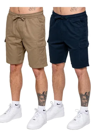 Enzo Kruze | 2-Pack Herr Cargo-Shorts - BEIGE/NVY
