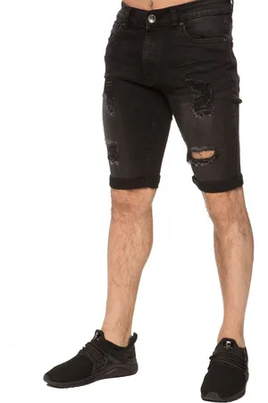 Enzo Rippade skinny shorts för män