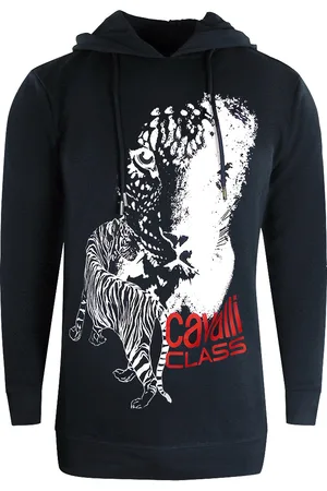 Roberto Cavalli Large Tiger Logo Hoodie