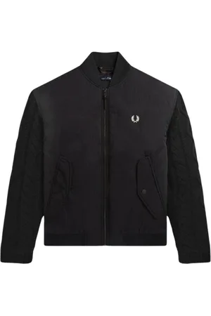 Fred Perry Cable Knit Sleeve Black Bomberjacka