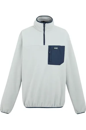 Regatta Frankie Half Zip Fleece Top för herrar (Silvergrå/Navy)