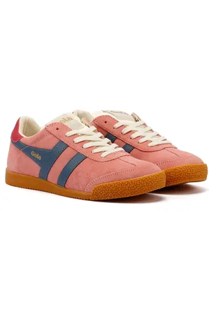 Gola Elan Suede Damskor Coral Pink/Blue Träningsskor