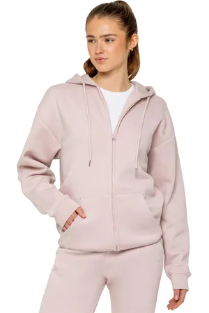 Enzo | Damers Oversized Zip-Up Huvtröja