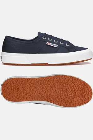 Superga 2750 Läder Herrblå Marinblå Sneakers