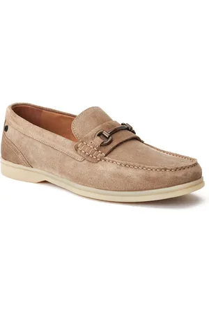 Base London Snapper Leather Sand Loafers för män