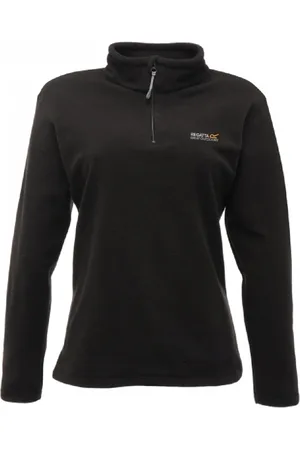 Regatta Great Outdoors Womens/Ladies Sweetheart 1/4 Zip Fleece Top (Black)