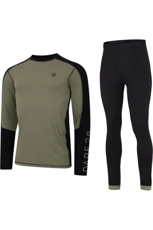 Dare 2B Mens Exchange III Base Layer Set (Olivine Green/Svart)