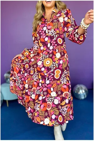 Azura Exchange Floral Party Dress Maxi Flowy Lightweight 100 Rayon