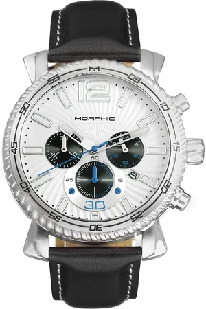 Morphic M89 Series Chronograph klocka med läderarmband och datum