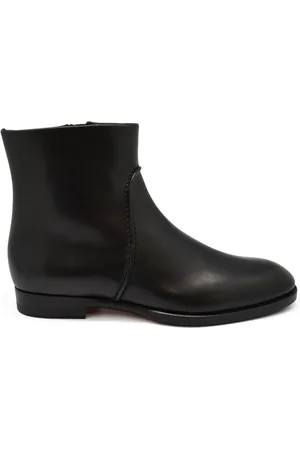 santoni Läderstövlar Svarta