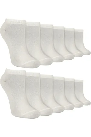 Sock Snob 12 par träningsstrumpor för barn | Anti Blister Ankle White Bamboo Socks för pojkar