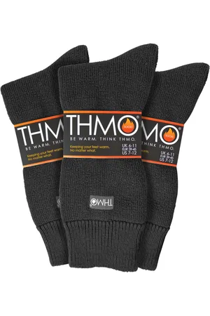 THMO 3 Pack Multipack Herr tjocka varma vinterstrumpor med komforttopp
