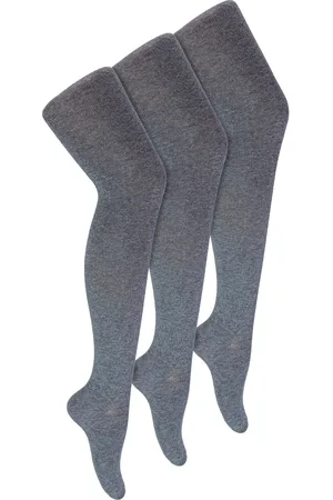 Sock Snob 3 par multipack skolstrumpbyxor för flickor | värmehållare | enfärgade ogenomskinliga strumpbyxor för flickor