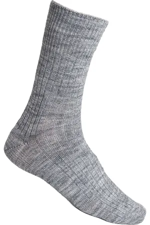 Steven Alpacasockor för kvinnor för vintern | | Ladies Crew Boot Socks - Ljusgrå