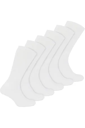 Sock Snob 6 par multipack pojkar bambu sportstrumpor | | andningsaktiva sportstrumpor för barn vita gymnastikstrumpor