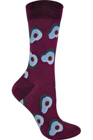 Sock Snob TALKIE SOCKS - Bomullsstrumpor för damer Quirky Funky Novelty Design Fruit Socks