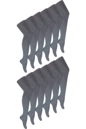 Sock Snob 12 par multipack skoluniformsstrumpbyxor för flickor | | Mjuka och bekväma, enfärgade, ogenomskinliga strumpbyxor för barn