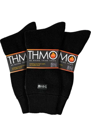 THMO 3 Pack Multipack Herr tjocka varma vinterstrumpor med komforttopp