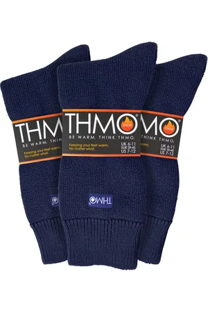 THMO 3 Pack Multipack Herr tjocka varma vinterstrumpor med komforttopp