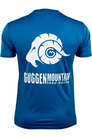 Guggen Mountain Herr Fitness Funktionell T-shirt med Logo Sport Outdoor