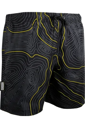 Guggen Mountain Badbyxor för Män Ränder Casual Board Shorts Linjemönster