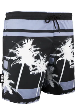 Guggen Mountain Badshorts för Män med Vit Palmmönster