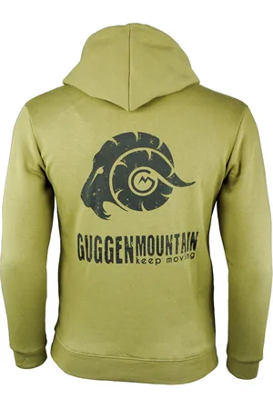 Guggen Mountain Herr Vandringsluva Fleeceluva Utomhus Med Logotyp Olivgrön