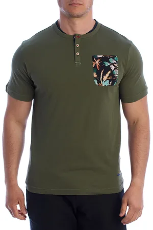 IN MY HOOD Kortärmad Henley T-shirt herr HS24MTS09