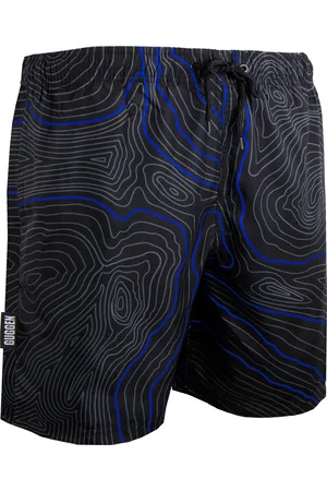Guggen Mountain Badbyxor för Män Ränder Casual Board Shorts Linjemönster