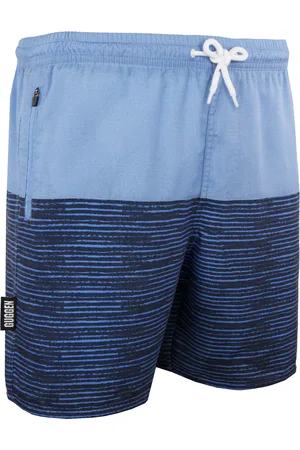 Guggen Mountain Badshorts för Män med Mönsterränder Svart