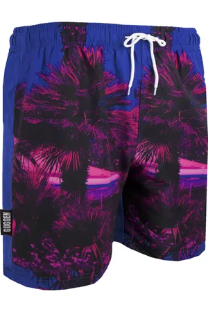 Guggen Mountain Badshorts för Män med Rosa Palmmönster