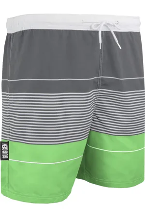 Guggen Mountain Badshorts för Män med Mönsterränder Gröna