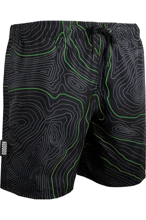 Guggen Mountain Badbyxor för Män Ränder Casual Board Shorts Linjemönster