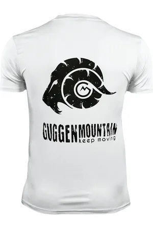 Guggen Mountain Herr Fitness Funktionell T-shirt med Logo Sport Outdoor