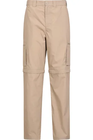 Mountain Warehouse Trek II konvertibla vandringsbyxor för herrar (Mörkbeige)